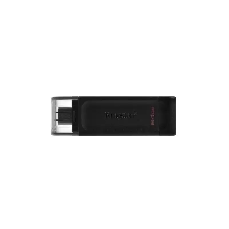 (DT70/64GB) KINGSTON PENDRIVE DATATRAVELER DT70 64GB C/TAPA PROTECTORA Y RANURA PARA COLGAR USB-C 3.2 NEGRO
