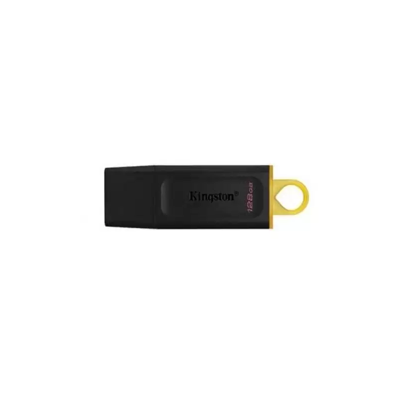 (DTX/128GB) KINGSTON PENDRIVE DATATRAVELER EXODIA 128GB C/TAPA PROTECTORA Y RANURA PARA COLGAR USB 3.2 NEGRO/AMARILLO