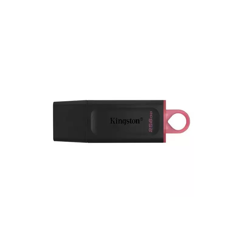 (DTX/256GB) KINGSTON PENDRIVE DATATRAVELER EXODIA 256GB C/TAPA PROTECTORA Y RANURA PARA COLGAR USB 3.2 NEGRO/ROSA