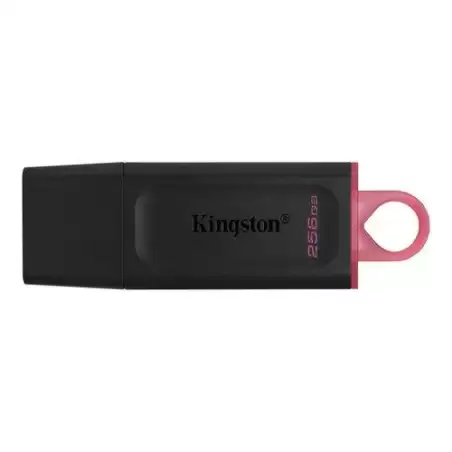 (DTX/256GB) KINGSTON PENDRIVE DATATRAVELER EXODIA 256GB C/TAPA PROTECTORA Y RANURA PARA COLGAR USB 3.2 NEGRO/ROSA