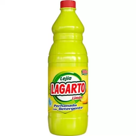 (002052) LAGARTO LEJÍA PERFUMADA LIMÓN CON DETERGENTE BOTELLA 1500ML