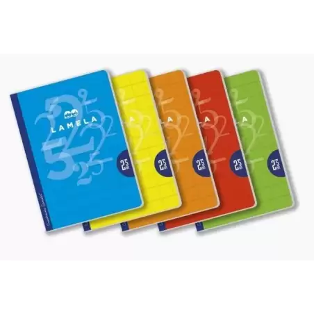 (06A404S) LAMELA LIBRETA GRAPADA 50H A4 90GR CUADROVÍA 4MM C/MARGEN C/SURTIDOS BÁSICO