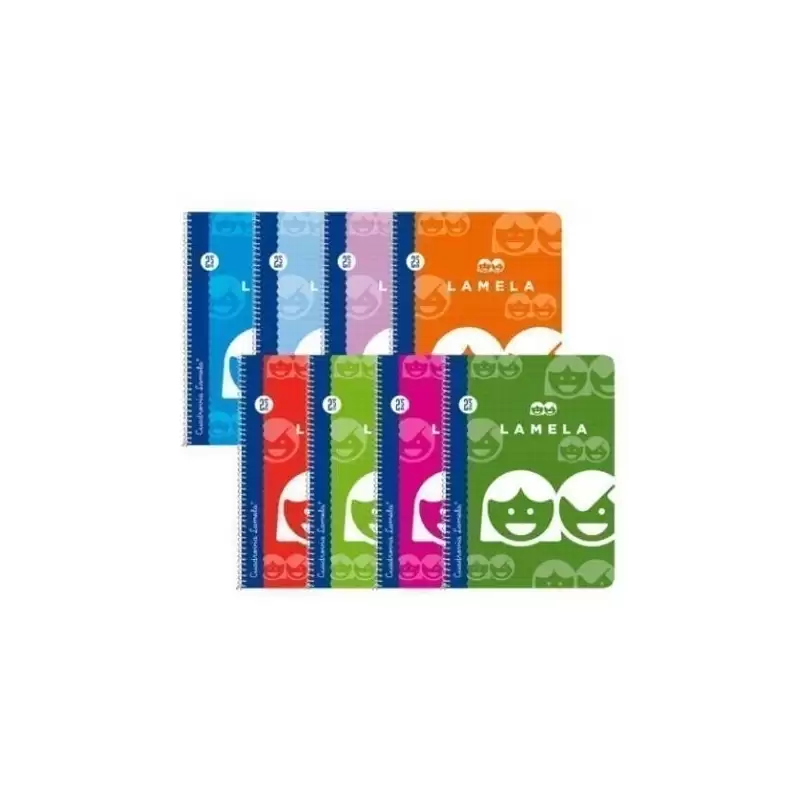 (07F005) LAMELA CUADERNO ESPIRAL 80H FOLIO 70GR CUADROVÍA 5MM C/MARGEN CUBIERTA BÁSICA C/SURTIDOS