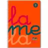 (7FTP005N) LAMELA CUADERNO ESPIRAL 80H FOLIO 90GR CUADROVÍA 5MM C/MARGEN CUBIERTA PP NARANJA FLUORESCENTE