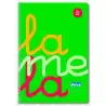 (7FTP005V) LAMELA CUADERNO ESPIRAL 80H FOLIO 90GR CUADROVÍA 5MM C/MARGEN CUBIERTA PP VERDE FLUORESCENTE