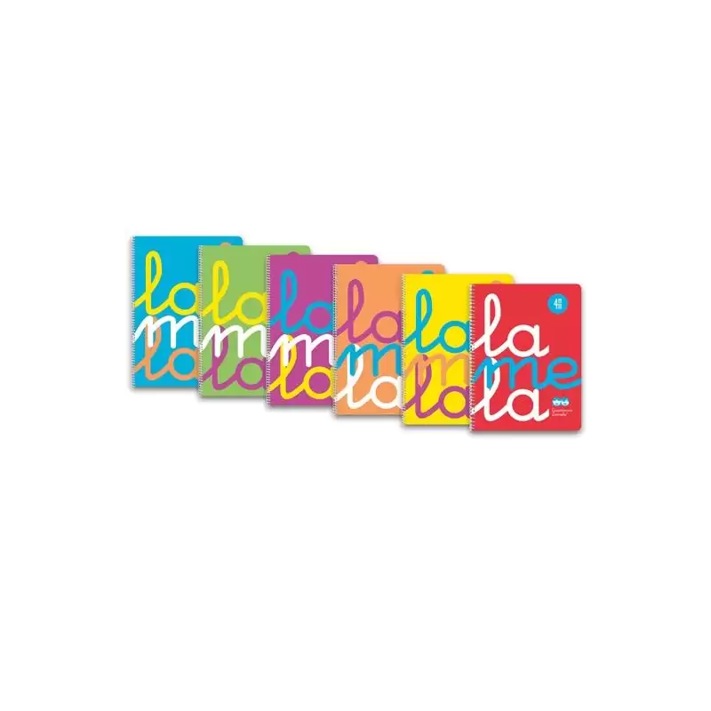 (7FTP04S6) LAMELA CUADERNO ESPIRAL 80H FOLIO 90GR CUADROVÍA 4MM TAPA PP  C/SURTIDOS