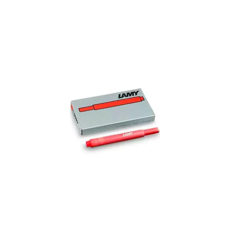 (1202076) LAMY CARTUCHO T10 RED RECAMBIO 825 PARA PLUMA TINTA ROJO CAJA 5U