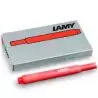 (1202076) LAMY CARTUCHO T10 RED RECAMBIO 825 PARA PLUMA TINTA ROJO CAJA 5U