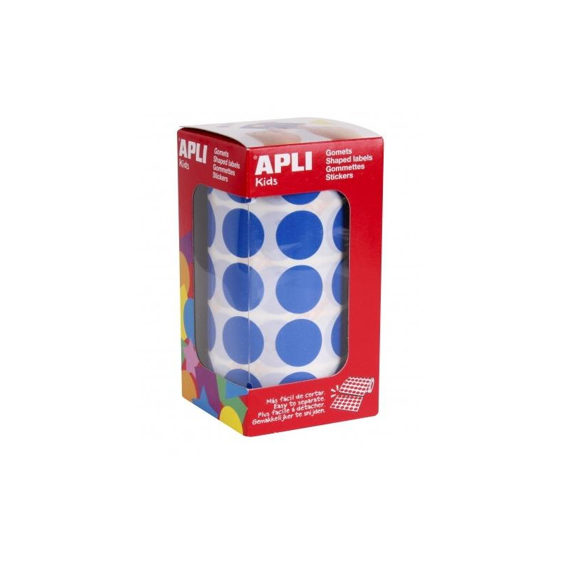 (4860) APLI GOMETS REDONDOS 20MM ROLLO AZUL