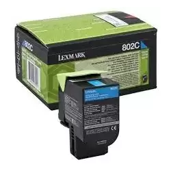 (80C20C0) LEXMARK 802C TONER RETORNABLE CIAN (1K)