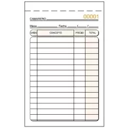 (T-141) TALONARIO CAMAREROS ESPECIAL BOLSILLO TRIPLICADO AUTOCOPIA