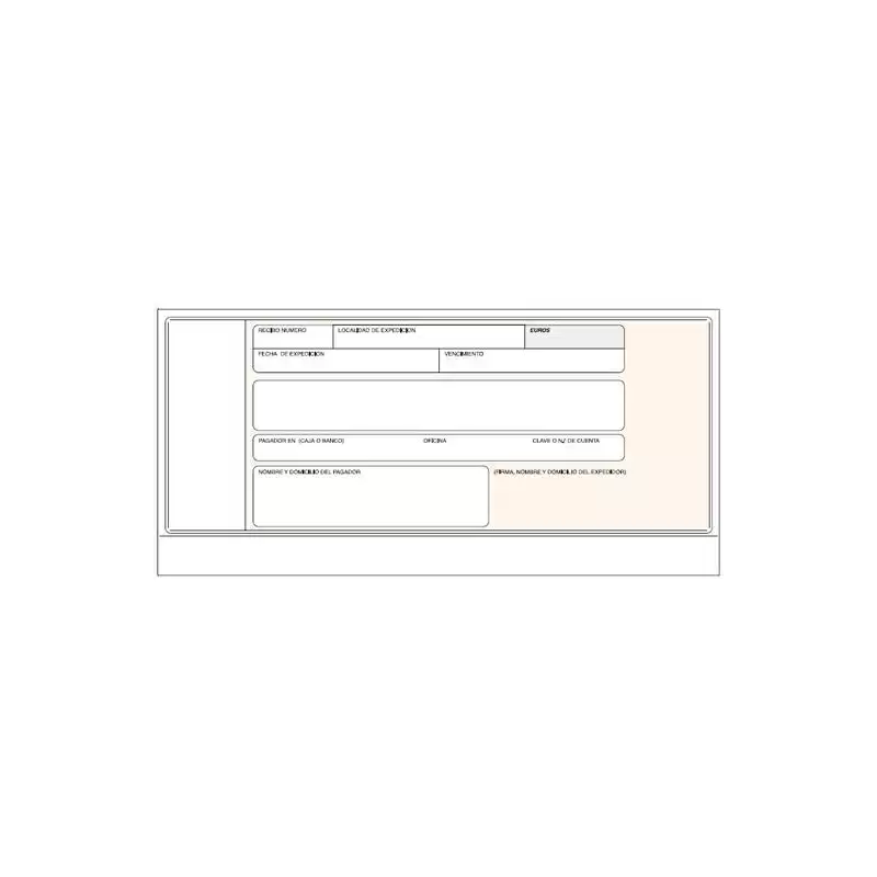 (T-19) TALONARIO RECIBOS NORMALIZADOS BANCO SIN COPIA