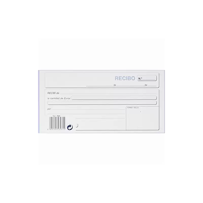 (T-61) TALONARIO RECIBOS TERCIO DE FOLIO TRIPLICADO AUTOCOPIA