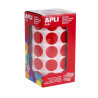 (4861) APLI GOMETS REDONDOS 20MM ROLLO ROJO