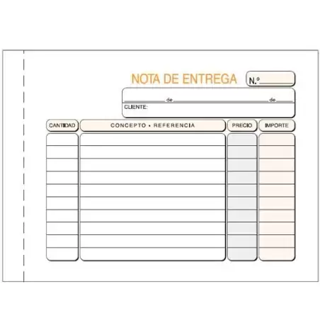 (T-79) TALONARIO ENTREGAS OCTAVO APAISADO DUPLICADO AUTOCOPIA