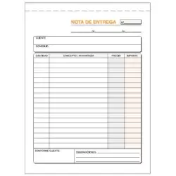 (T-92) TALONARIO ENTREGAS CUARTO NATURAL TRIPLICADO AUTOCOPIA