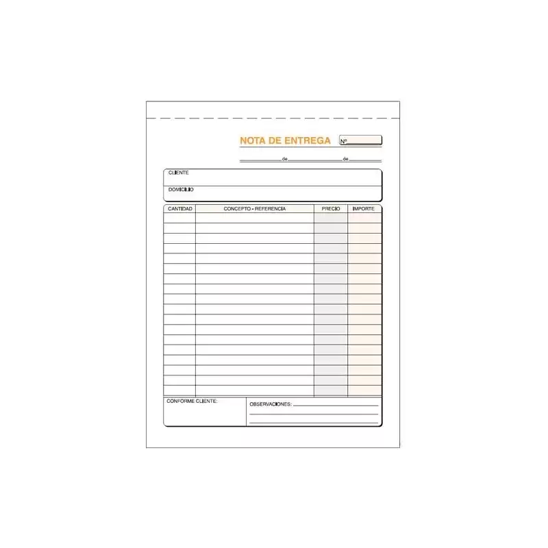 (T-92) TALONARIO ENTREGAS CUARTO NATURAL TRIPLICADO AUTOCOPIA
