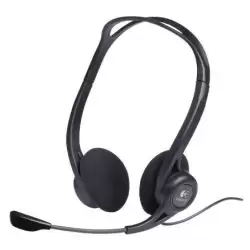 (981-000100) LOGITECH AURICULARES DIADEMA 960 BIAURAL ESTEREO  C/ MICRÓFONO CONTROL DE VOLUMEN CABLE USB NEGRO