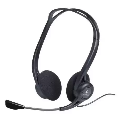 (981-000100) LOGITECH AURICULARES DIADEMA 960 BIAURAL ESTEREO  C/ MICRÓFONO CONTROL DE VOLUMEN CABLE USB NEGRO