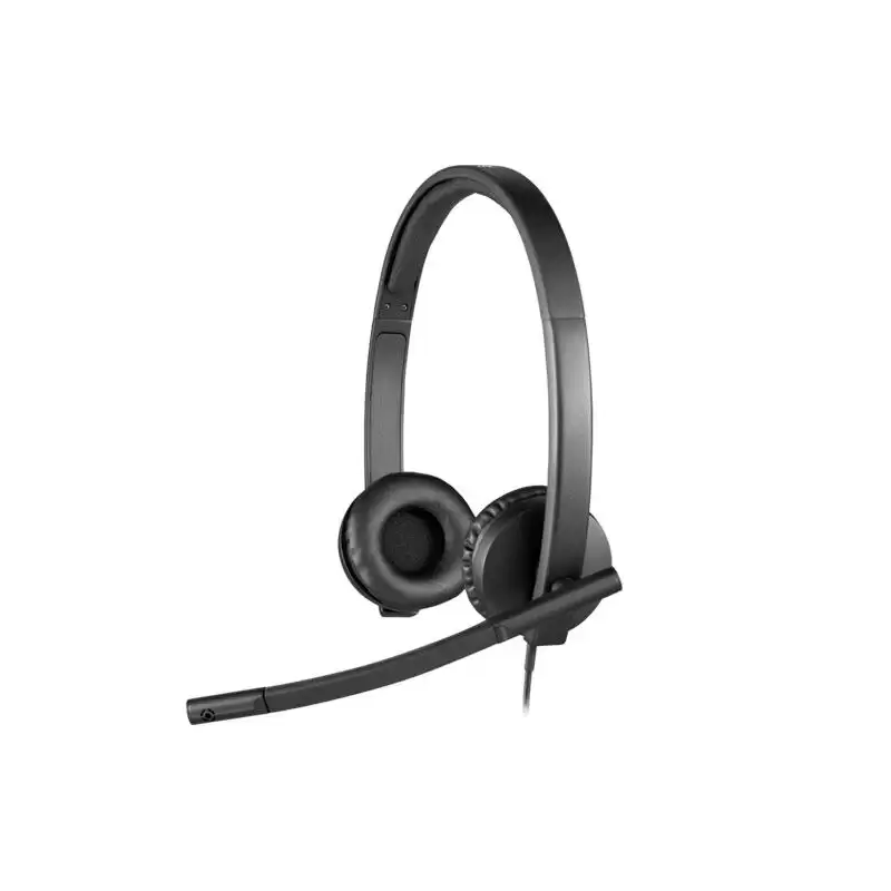 (981-000575) LOGITECH AURICULAR BIAURAL H570E ESTEREO CON MICRÓFONO CABLE USB 2.0 NEGRO