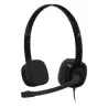 (981-000589) LOGITECH AURICULARES MICRÓFONO C/ CABLE JACK 3.5MM H151 NEGRO