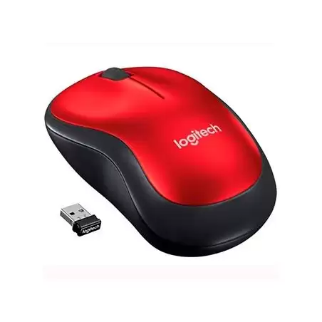 (910-002237) LOGITECH RATÓN M185 INALÁMBRICO 1000PPP AMBIDIESTRO 3 BOTONES COMPACTO ROJO