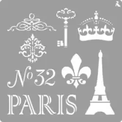 (090006) LA PAJARITA STENCIL ST-06 PLANTILLA DECORATIVA MODELO PARIS