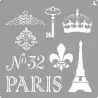(090006) LA PAJARITA STENCIL ST-06 PLANTILLA DECORATIVA MODELO PARIS