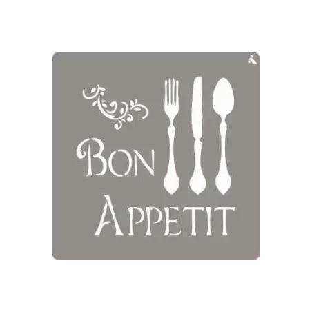 (090007) LA PAJARITA STENCIL ST-07 PLANTILLA DECORATIVA MODELO BON APPETIT