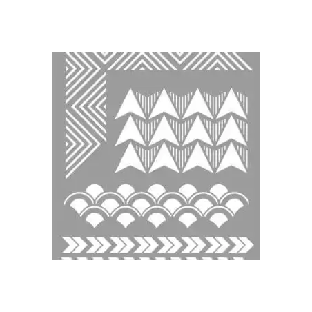 (090021) LA PAJARITA STENCIL ST-21 PLANTILLA DECORATIVA MODELO GEOMETRIC