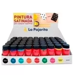 (090915) LA PAJARITA PINTURA SATINADA BOTE DE 35ML COLORES SURTIDOS EXPOSITOR SOBREMESA 54UD
