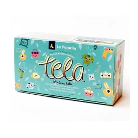 (119494) LA PAJARITA KIT SURTIDO PARA TELA BOTE DE 25ML COLORES SURTIDOS CON PINCEL -6U-