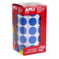 (4860) APLI GOMETS REDONDOS 20MM ROLLO AZUL