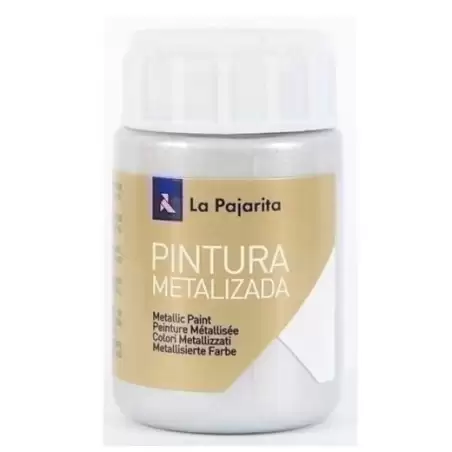 (123722) LA PAJARITA PINTURA METALIZADA ME-01 35ML PLATA