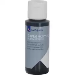 (181976) LA PAJARITA PINTURA SUPER ACRYLIC A-45 60ML NEGRO