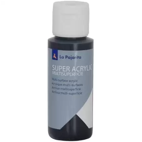 (181976) LA PAJARITA PINTURA SUPER ACRYLIC A-45 60ML NEGRO