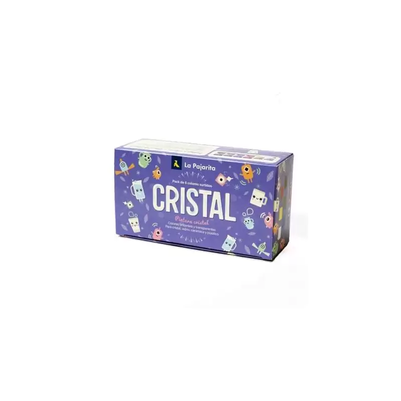 (999994) LA PAJARITA PINTURA CRISTAL PARA SUPERFICIES NO POROSAS COLORES SURTIDOS