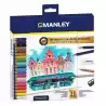 (MLA00023) MANLEY SET CREATIVO LÁPICES DE COLORES 23 PIEZAS SURTIDO