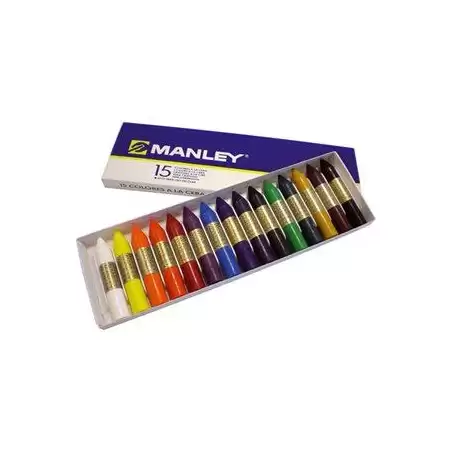 (MNC00055) MANLEY CERAS 60MM COLORES SURTIDOS ESTUCHE 15 UD