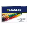(MNC00077) MANLEY ESTUCHE DE 30 CERAS BLANDAS 60MM COLORES SURTIDOS