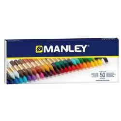 (MNC00088) MANLEY ESTUCHE DE 50 CERAS BLANDAS 60MM COLORES SURTIDOS