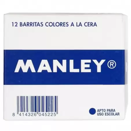 (MNC04657) MANLEY ESTUCHE DE 12 CERAS 60MM (22) VERDE AMARILLENTO