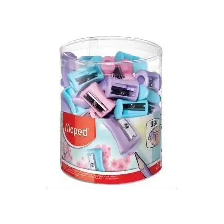 (063011) MAPED AFILALÁPICES VIVO 1 AGUJERO SURTIDOS PASTEL -EXPOSITOR 75U-