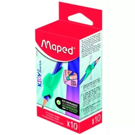 (853900) MAPED GRIP GUÍA DE DEDOS KIDY LEARN VERDE CAJA 10 UD