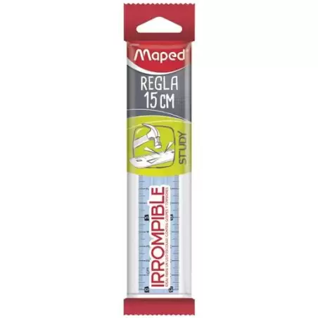 (245320) MAPED STUDY REGLA 15CM IRROMPIBLE TRANSLÚCIDA