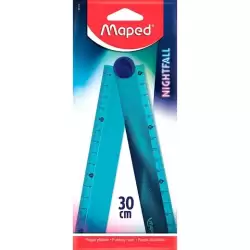 (281018) MAPED REGLA PLEGABLE NIGHTFALL 15/30 CM BLISTER AZUL