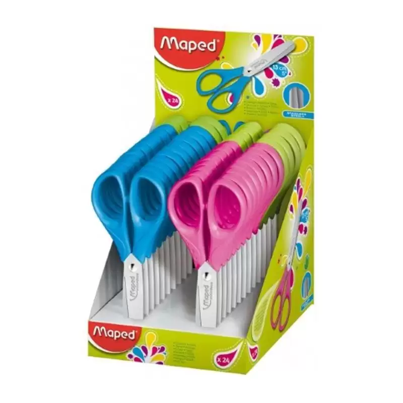 (464212) MAPED TIJERAS ESCOLARES ESSENTIALS 13CM SIMÉTRICAS C/SURTIDOS