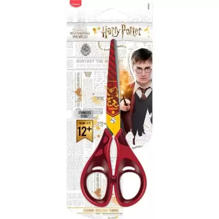 (466900) MAPED TIJERAS HARRY POTTER 16CM SIMÉTRICAS ROJO/GRANATE BLISTER