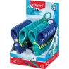 (472112) MAPED TIJERAS INFANTILES KIDIPULSE 12CM C/RESORTE DE APERTURA Y PROTECCIÓN +2 AÑOS AZUL BICOLOR