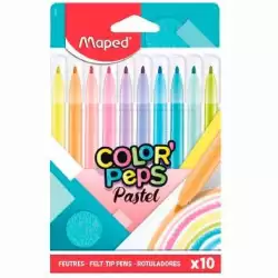 (845469) MAPED ROTULADORES COLOR´PEPS PASTEL ESTUCHE DE 10 C/SURTIDOS